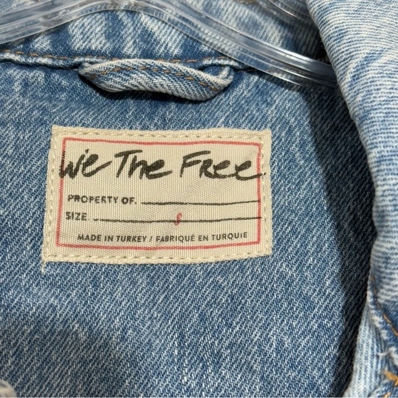 NWT We The Free People Jolene Trucker Denim Jean Jacket in Tennessee River S - Picture 10 of 16